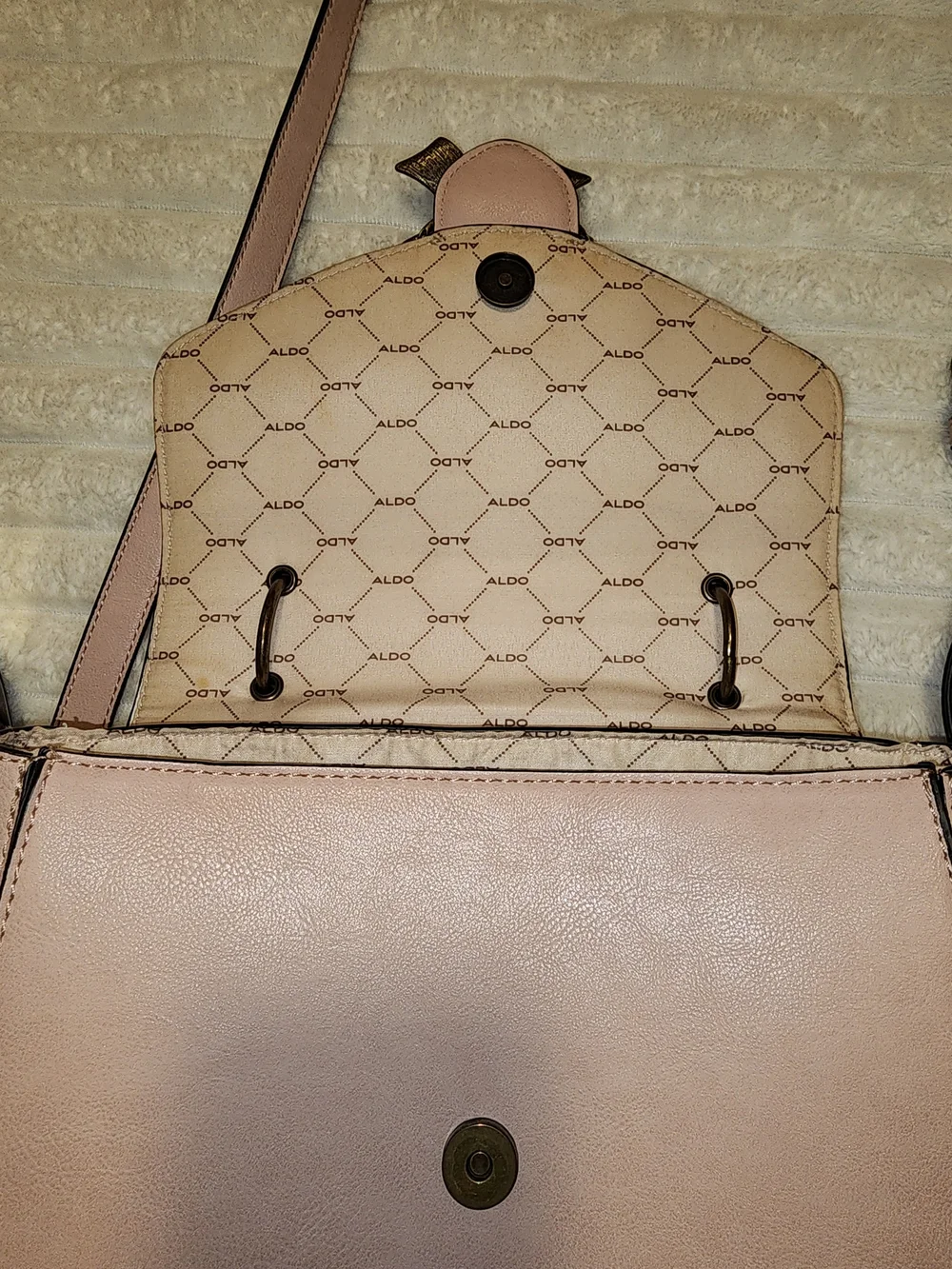 Elegant Pink Women's Top-Handle Bag with Crystal Accent
